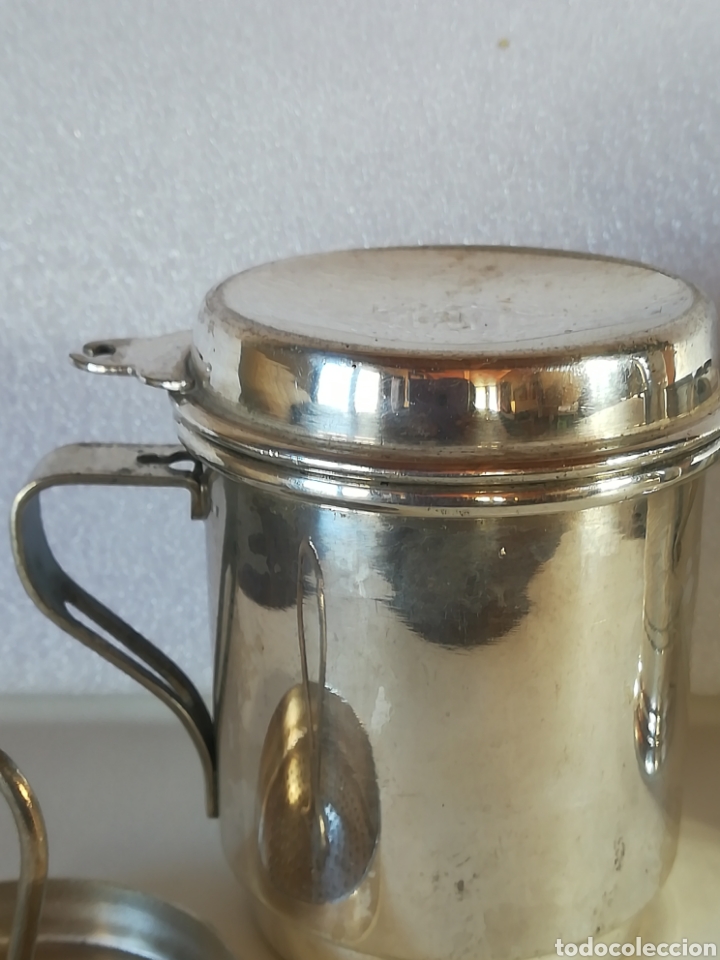 Antig&uuml;edades: Juego de t&eacute; plateado con punzon - Foto 5