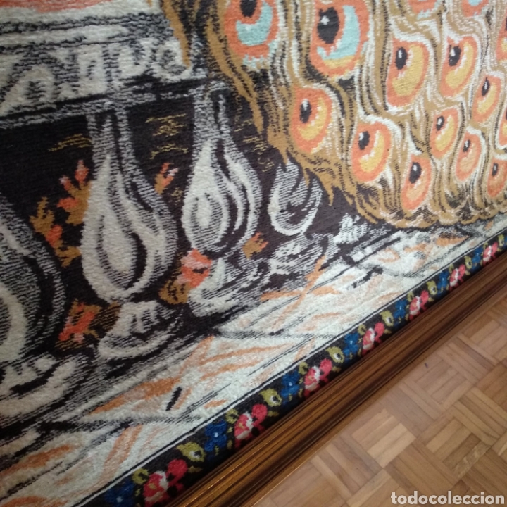 Antig&uuml;edades: Tapiz pavo real - Foto 6