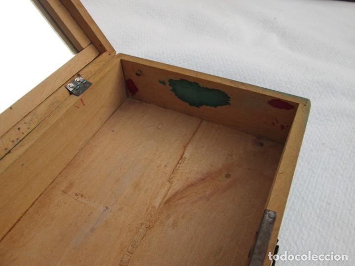 Antig&uuml;edades: Costurero - Caja madera con espejo - Foto 6