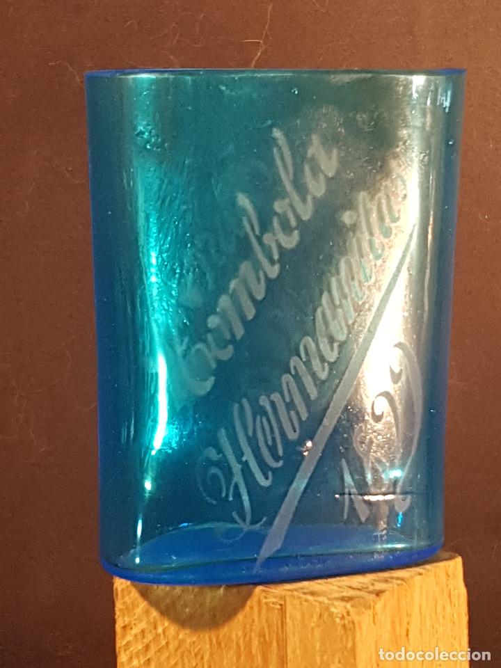 Antiquit&eacute;s: Vaso azul para aguas termales Balneario HERMANITAS 1899