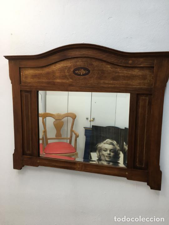 Antig&uuml;edades: ANTIGUO ESPEJO - FORMA RECTANGULAR - CRISTAL = 64,50 X 49,50 CMS. - DECAPADO - Foto 6