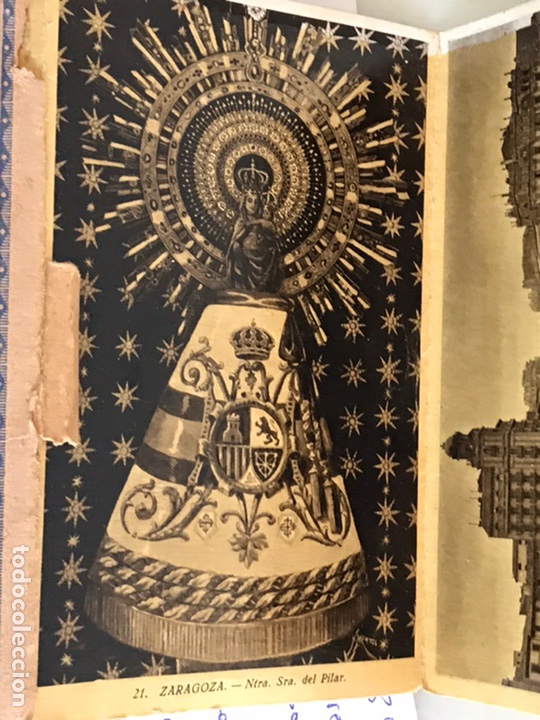 Antig&uuml;edades: Despegable de postales Zaragoza 14.5x9cm Ref C2 - Foto 3