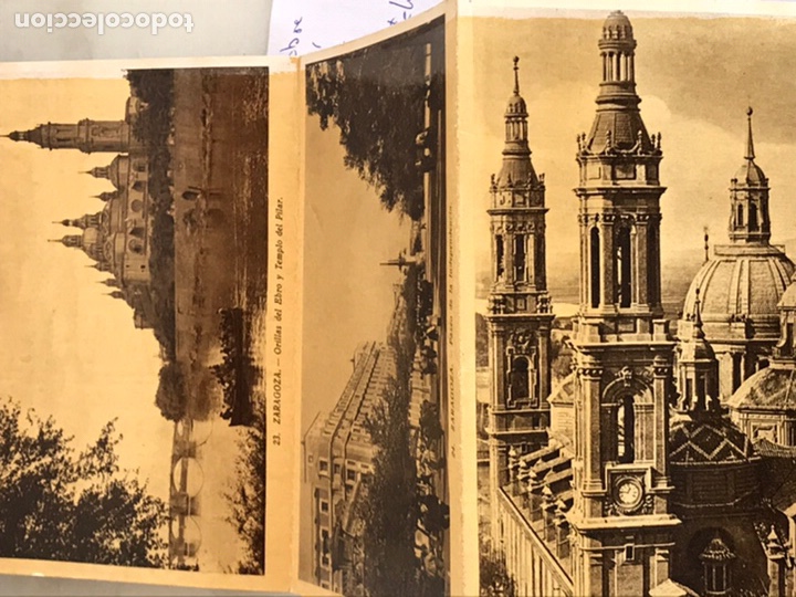 Antig&uuml;edades: Despegable de postales Zaragoza 14.5x9cm Ref C2 - Foto 5