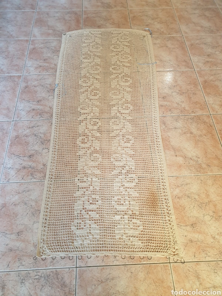Antig&uuml;edades: ESTAMOS LIQUIDANDO. Antiguo Protector de cuna echo a mano Ganchillo ref 203 - Foto 1