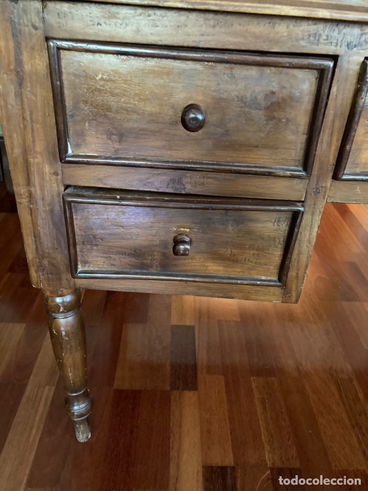 Antig&uuml;edades: Mesa escritorio- 5 cajones - Foto 3