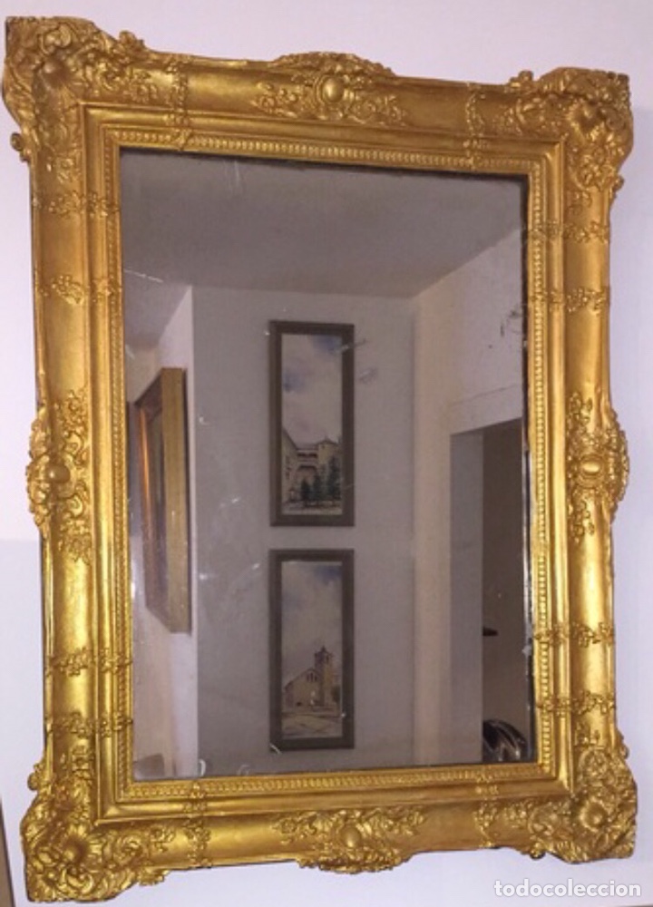 espejo tipo veneciano, cristal y metal. 100x80 - Compra venta en  todocoleccion