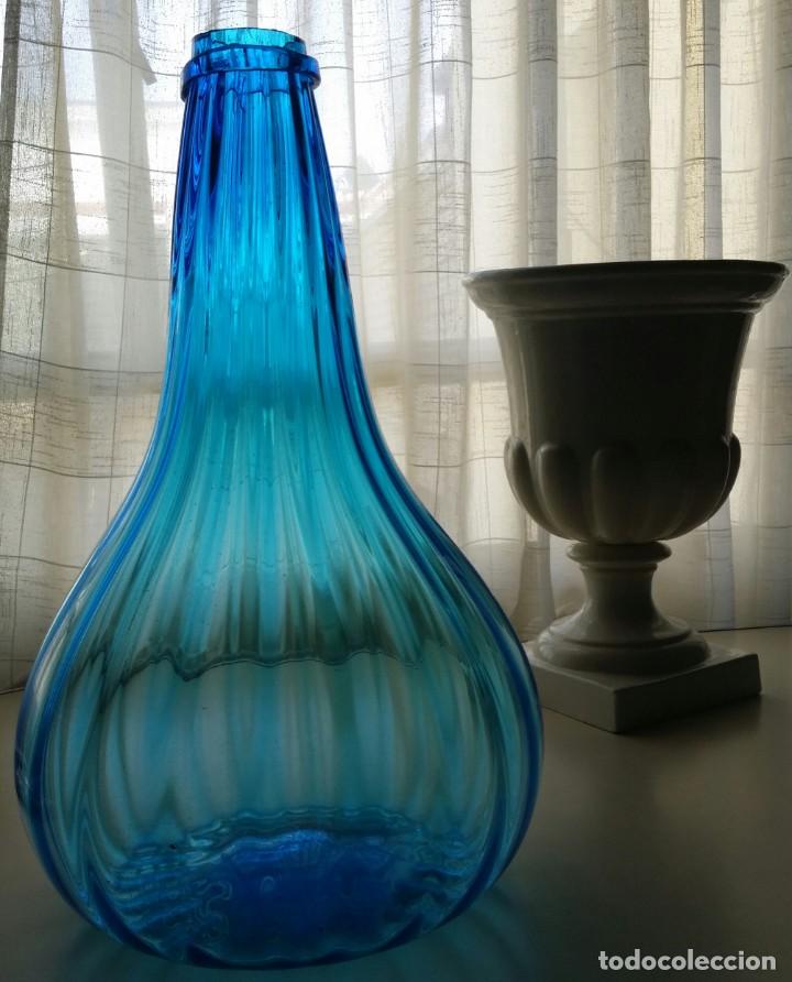 Antig&uuml;edades: JARRON DE CRISTAL AZUL - Foto 6