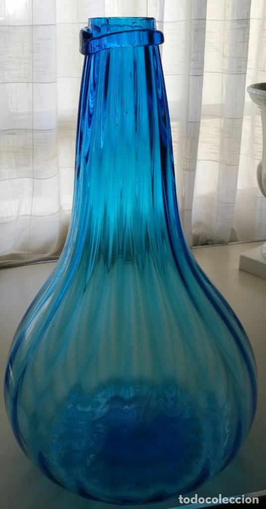 Antig&uuml;edades: JARRON DE CRISTAL AZUL - Foto 8