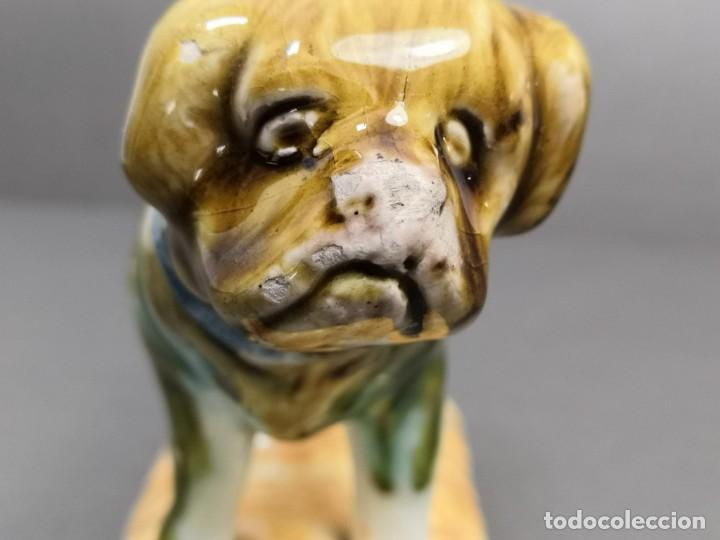 Antigüedades: Pareja de perros palilleros en cerámica vidriada Sargadelos de Gran tamaño - Foto 7 - 226164890