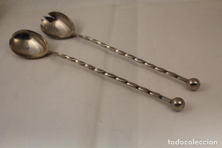 Antig&uuml;edades: 2 Cucharas de bar para c&oacute;ctel - Foto 2