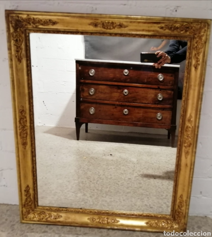 Antig&uuml;edades: ESPEJO IMPERIO DORADO CIRCA 1820 - Foto 1