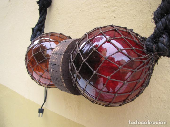 Antig&uuml;edades: L&aacute;mpara estilo marinero boya de Barco. Funciona - Foto 7