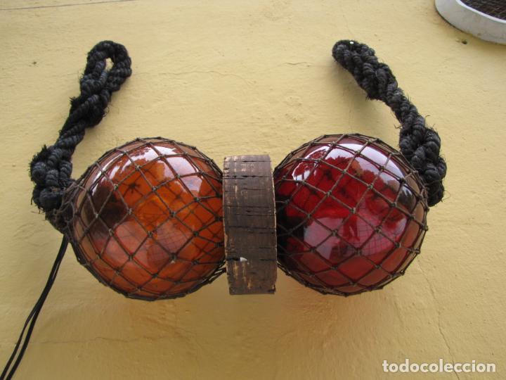 Antig&uuml;edades: L&aacute;mpara estilo marinero boya de Barco. Funciona - Foto 1