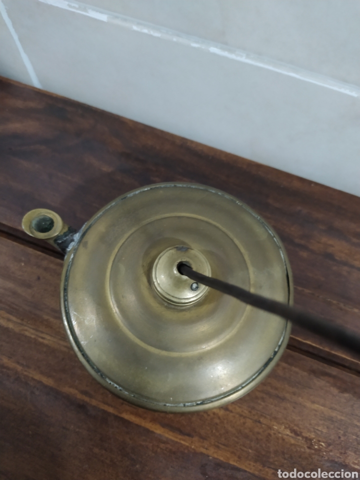 Antig&uuml;edades: Antiguo candil de bronce l&aacute;mpara de aceite - Foto 4