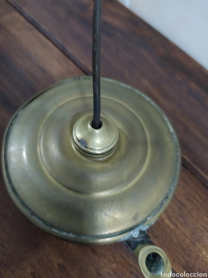 Antig&uuml;edades: Antiguo candil de bronce l&aacute;mpara de aceite - Foto 6