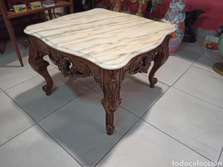 Antig&uuml;edades: Mesa auxiliar de centro. M&aacute;rmol REF-615 - Foto 1