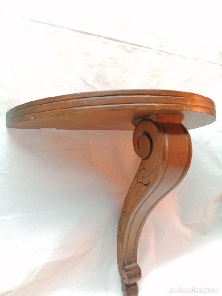 Antigüedades: Antiguo mensula curva en madera - Foto 3 - 226451411