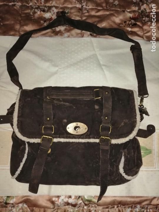 Antig&uuml;edades: Bolso malet&iacute;n de antelina - Foto 1