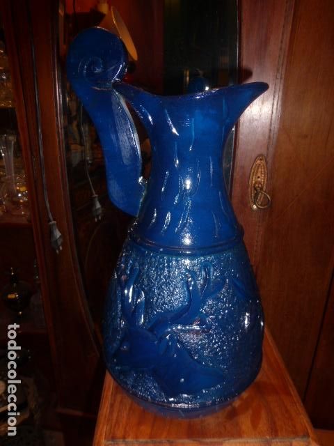 Antig&uuml;edades: JARRA DE ONIX EN COLOR AZUL - Foto 4