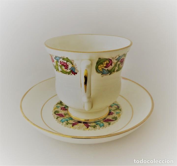 Antigüedades: Taza y platillo Royal Suttherland - fina porcelana inglesa - Foto 2 - 226634935