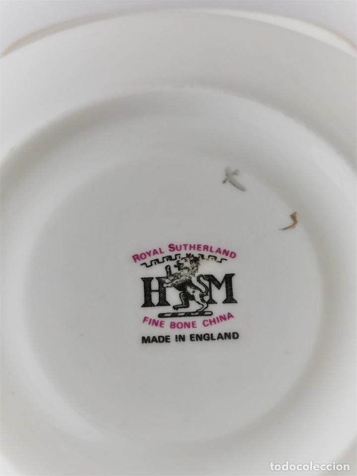Antigüedades: Taza y platillo Royal Suttherland - fina porcelana inglesa - Foto 9 - 226634935