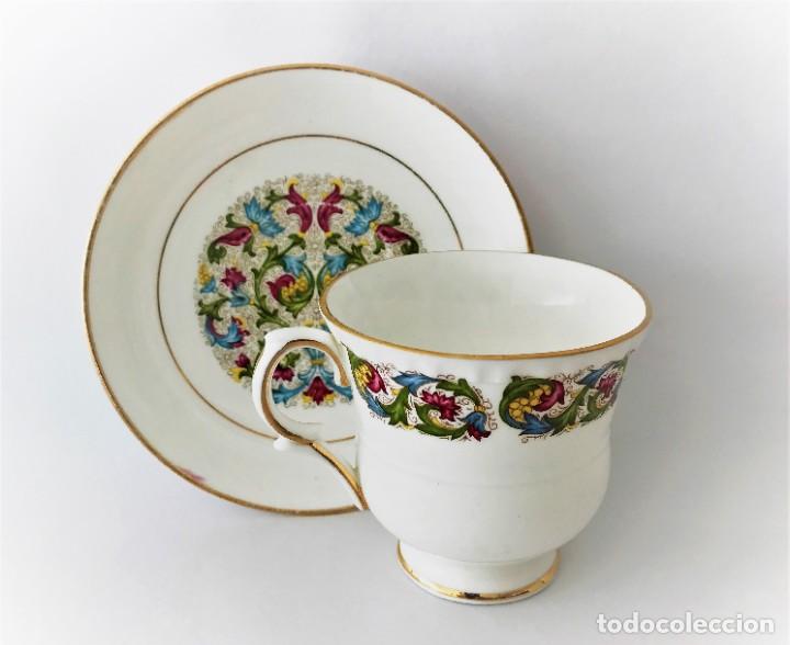 Antigüedades: Taza y platillo Royal Suttherland - fina porcelana inglesa - Foto 10 - 226634935