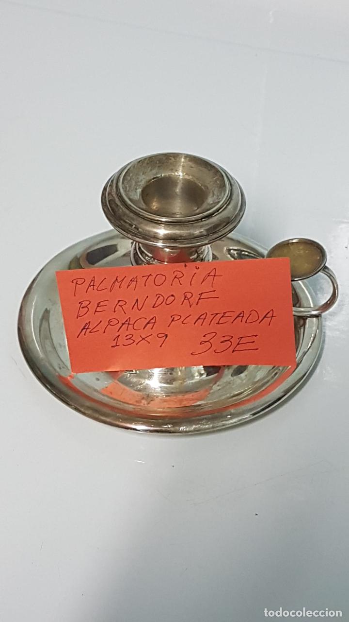 Antig&uuml;edades: Palmatoria Berndorf alpaca plateada - Foto 5