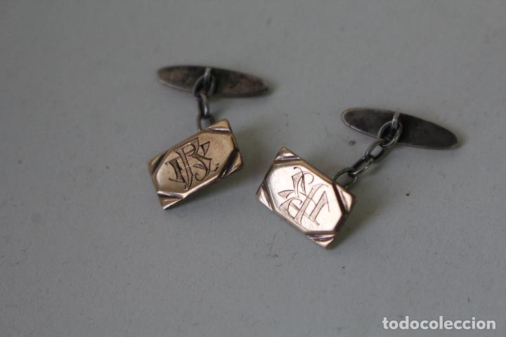 Antig&uuml;edades: gemelos de plata chapados en oro 14. - Foto 3