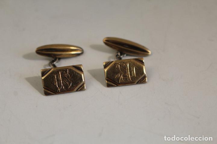 Antig&uuml;edades: gemelos de plata chapados en oro 14. - Foto 4