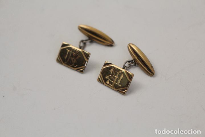 Antig&uuml;edades: gemelos de plata chapados en oro 14. - Foto 1