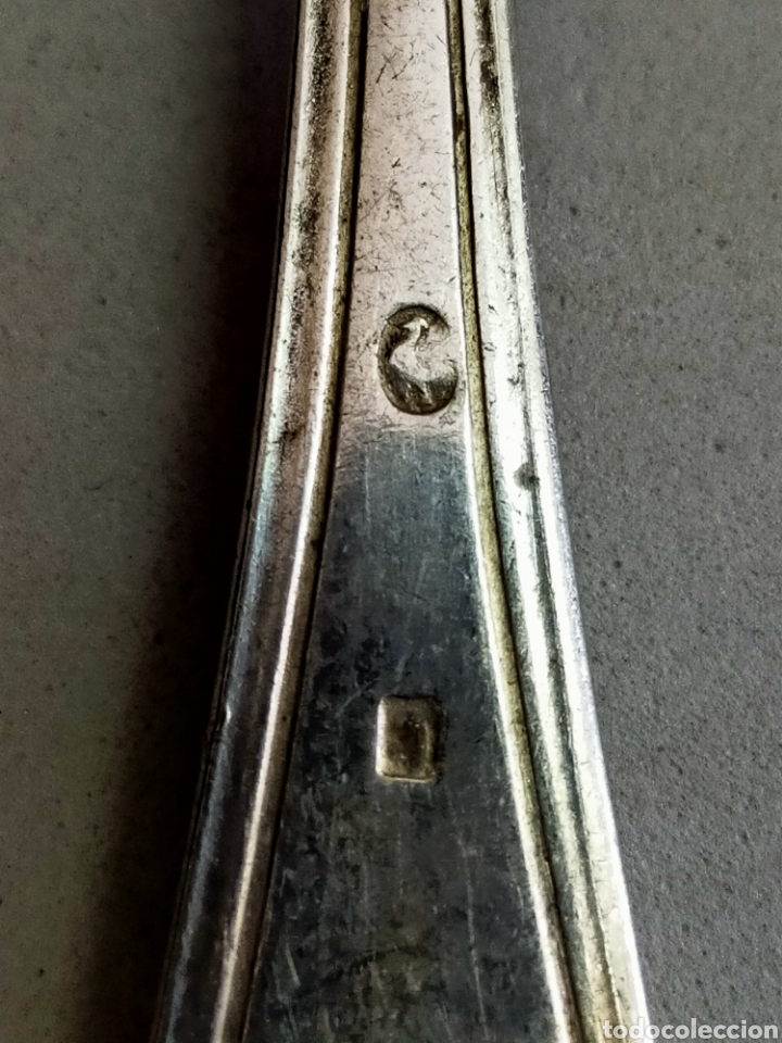 Antig&uuml;edades: TENEDOR DE METAL PLATEADO - Foto 9