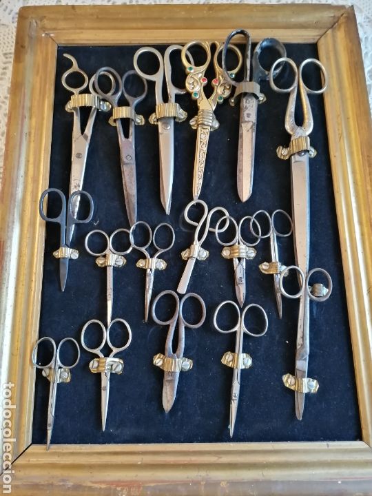 Antig&uuml;edades: Cuadro colecci&oacute;n de tijeras