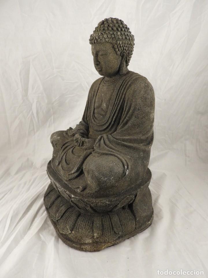 Antig&uuml;edades: FIGURA DE BUDA DE PIEDRA 31 CM - Foto 2
