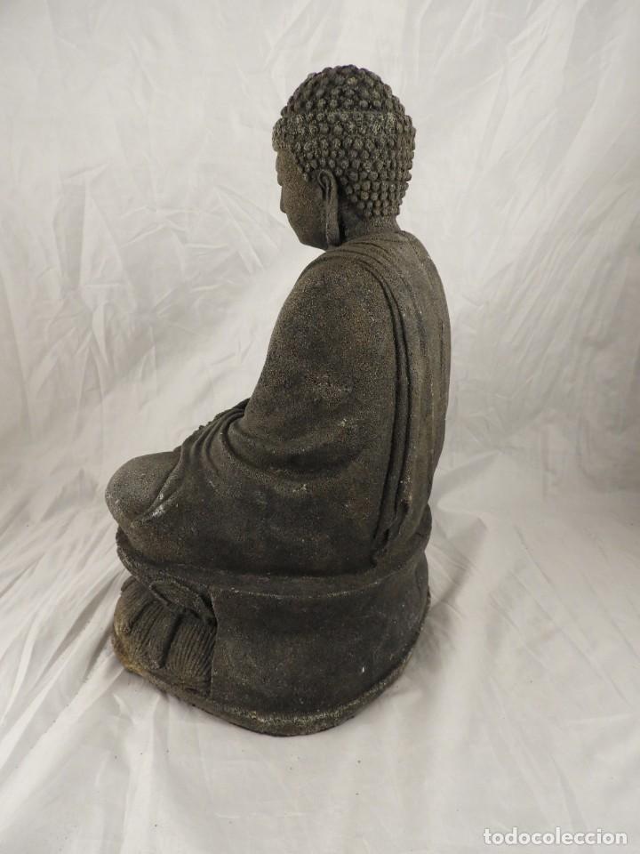 Antig&uuml;edades: FIGURA DE BUDA DE PIEDRA 31 CM - Foto 3