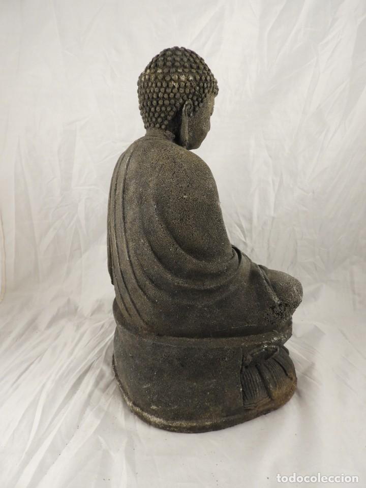 Antig&uuml;edades: FIGURA DE BUDA DE PIEDRA 31 CM - Foto 5