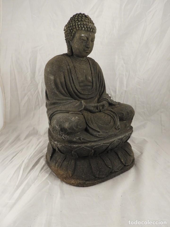 Antig&uuml;edades: FIGURA DE BUDA DE PIEDRA 31 CM - Foto 6
