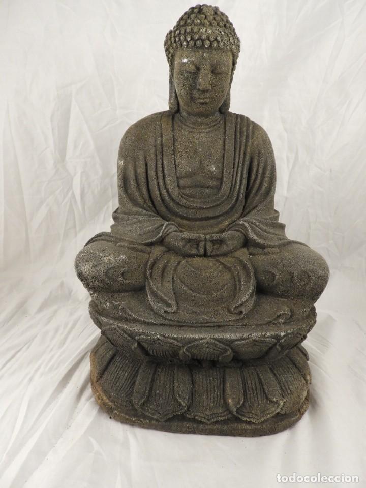 Antig&uuml;edades: FIGURA DE BUDA DE PIEDRA 31 CM - Foto 8