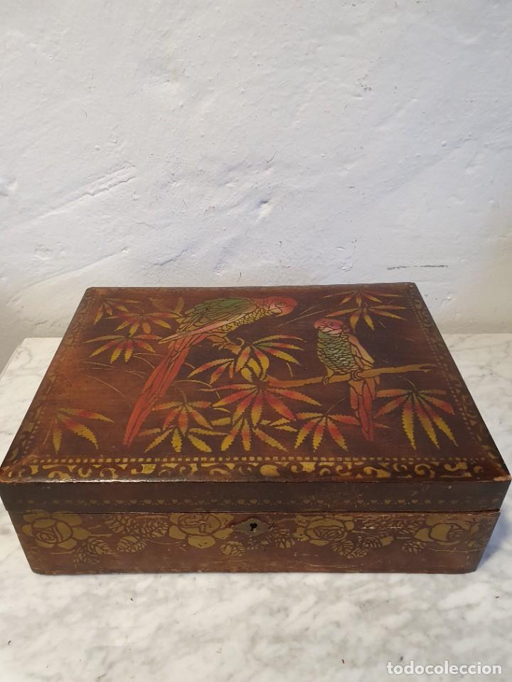 Antig&uuml;edades: -CAJA JOYERO DECORADO - Foto 1