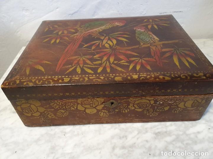 Antig&uuml;edades: -CAJA JOYERO DECORADO - Foto 3