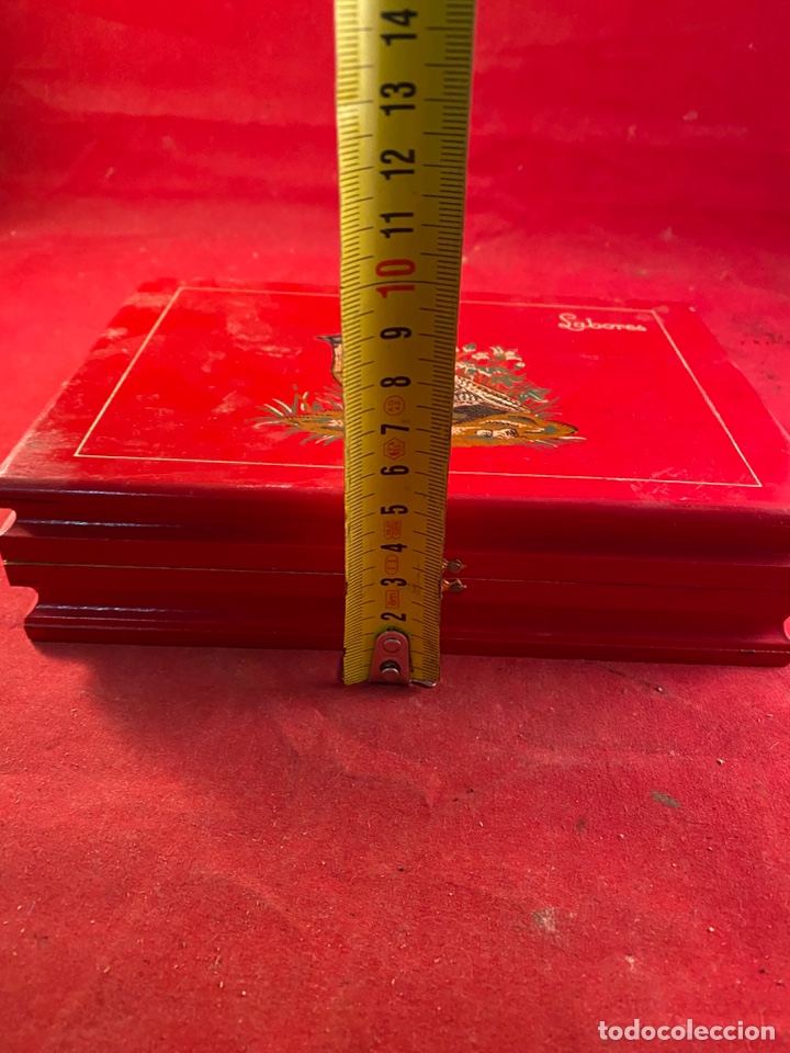 Antig&uuml;edades: Caja madera sabores roja - Foto 3