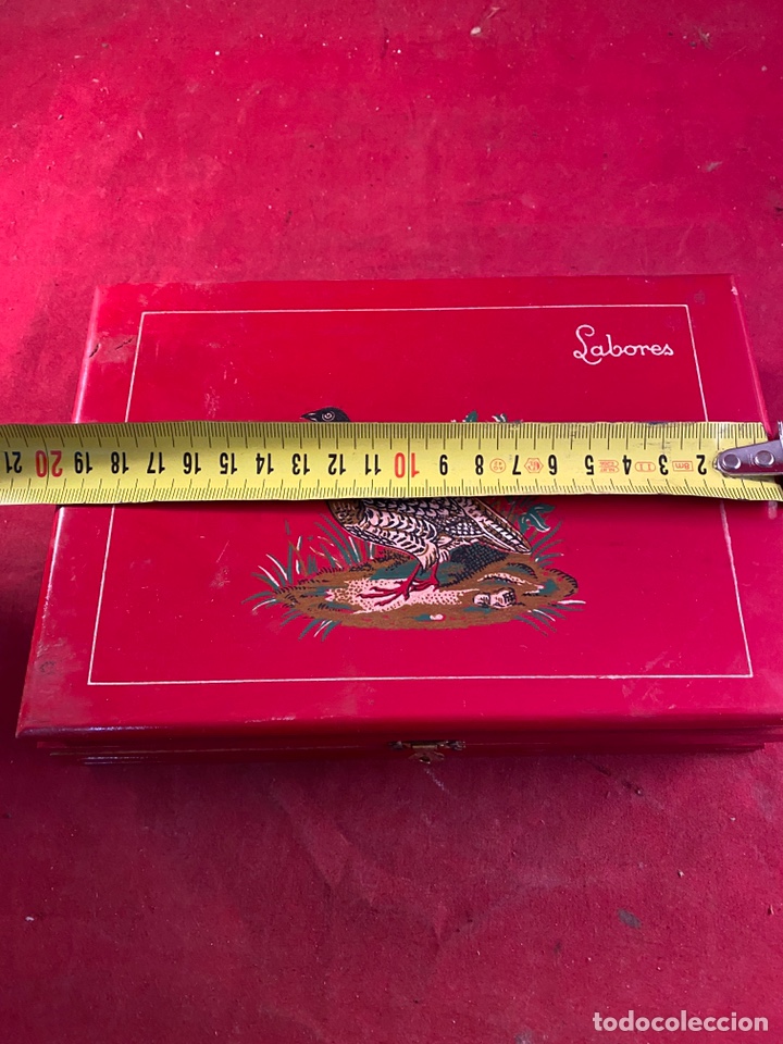 Antig&uuml;edades: Caja madera sabores roja - Foto 4
