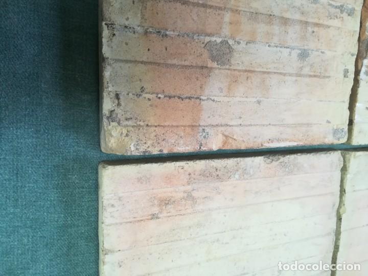 Antig&uuml;edades: LOTE DE 4 ANTIGUOS AZULEJOS - Foto 7