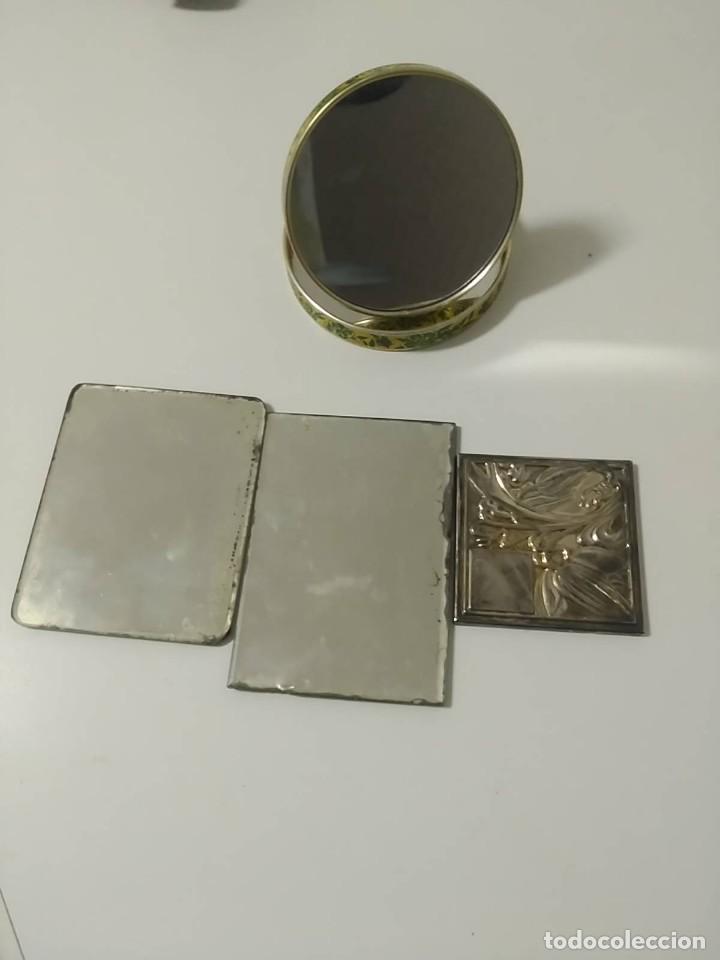 Antig&uuml;edades: LOTE de 4 espejos de bolsillo - Foto 2