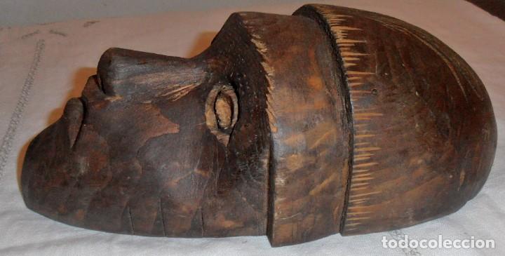 Antig&uuml;edades: CARA DE HOMBRE DE MADERA, CARETA DE MADERA - Foto 5