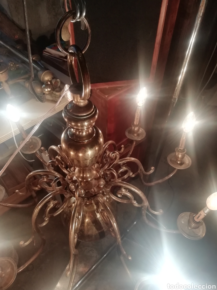 Antig&uuml;edades: MAGN&Iacute;FICA L&Aacute;MPARA HOLANDESA - Foto 2