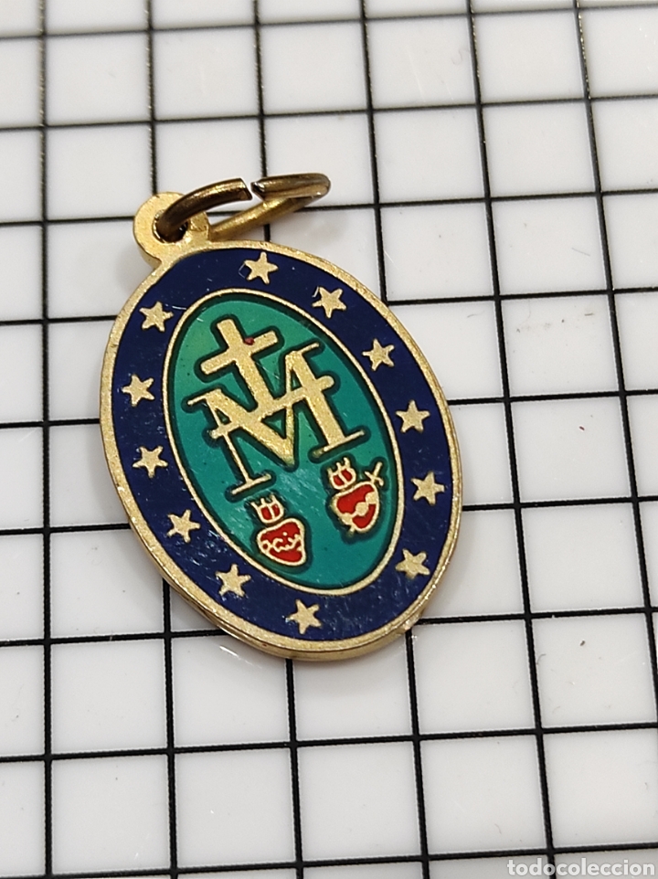 Antig&uuml;edades: Medalla virgen religiosa - Foto 2