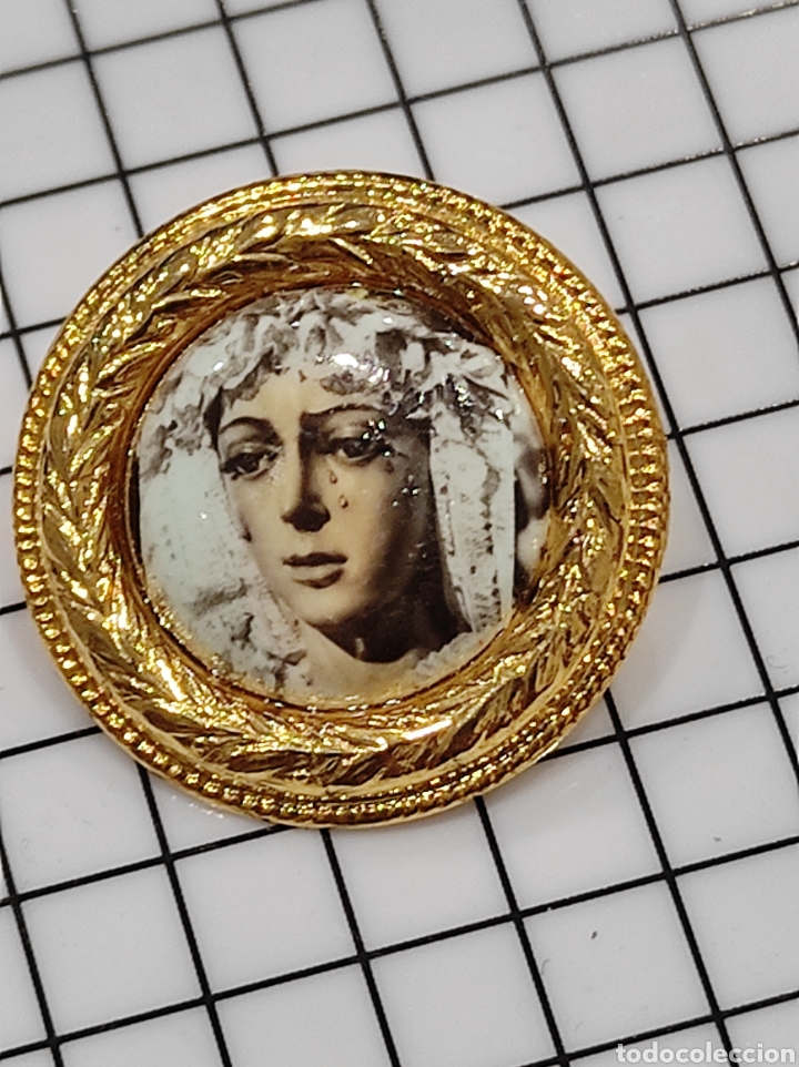 Antig&uuml;edades: Broche religioso, virgen - Foto 1