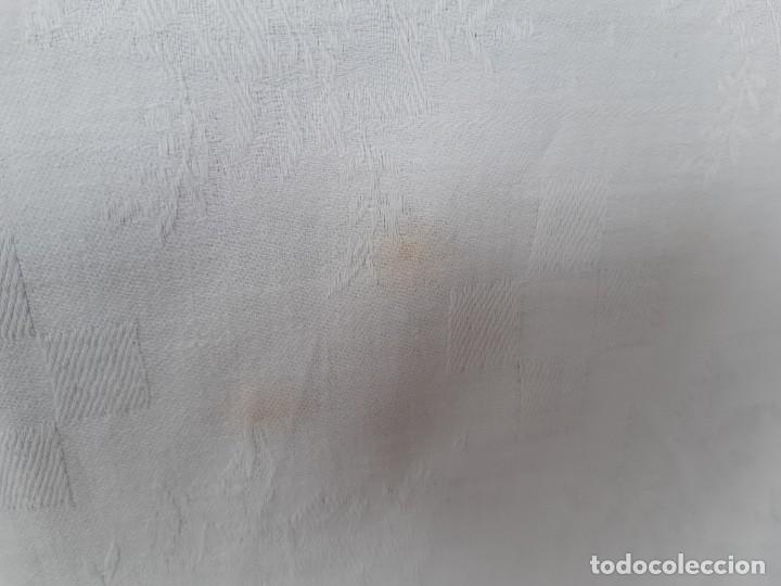 Antig&uuml;edades: ANTIGUO MANTEL DE ALGODON ADAMASCADO. - Foto 5