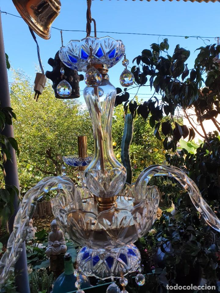 Antig&uuml;edades: Preciosa l&aacute;mpara en cristal - Foto 6
