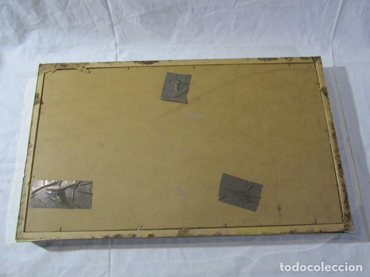 Antig&uuml;edades: Cuadro con abanico de madera pintado a mano - Foto 14